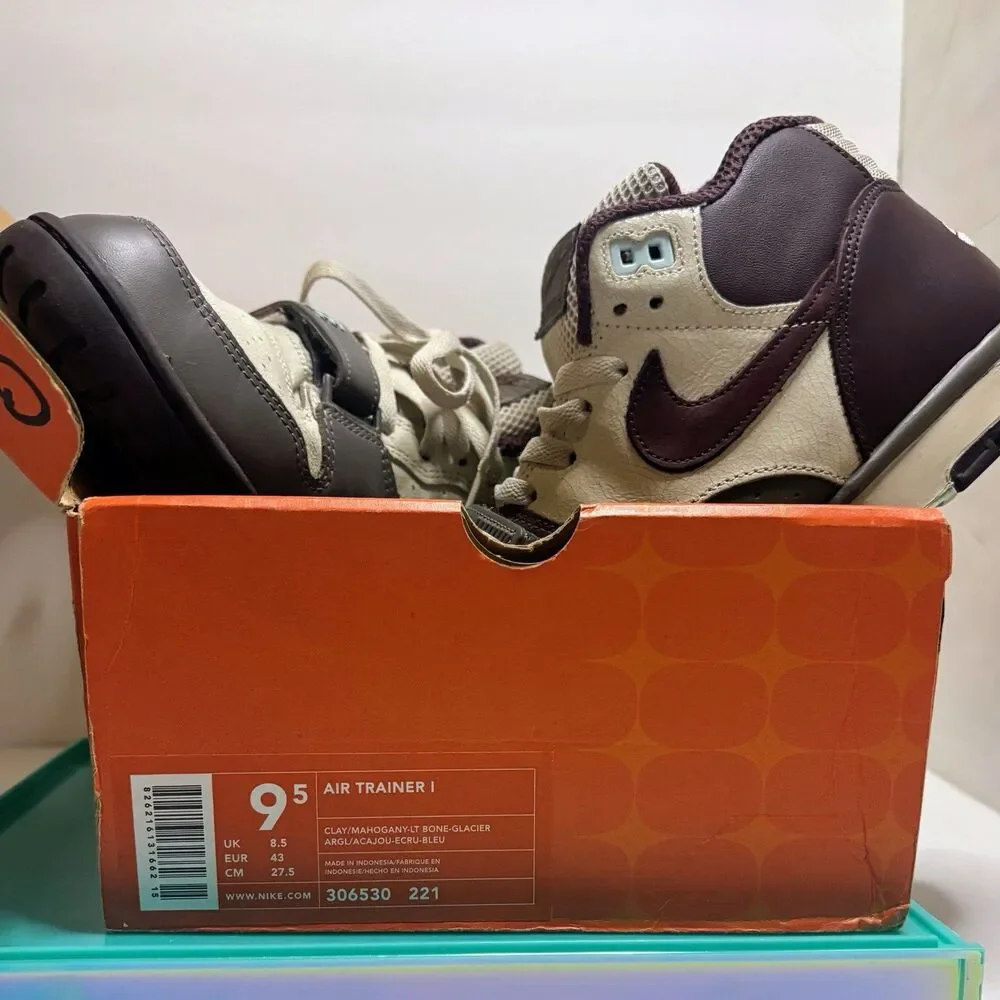 2003 Nike Air Trainer 1 Twisted Prep Pack Clay Mahogany 9.5 Style 306530 221